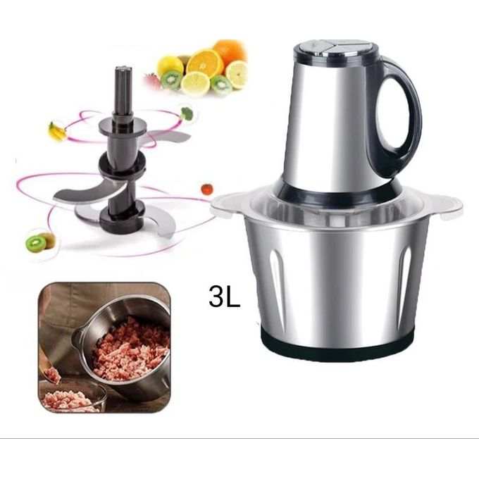 Hachoir Electrique Pour Viandes , Fruits et Légumes- inox 3L