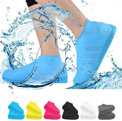 Couvre-chaussures de pluie imperméables réutilisables, couvre-chaussures en silicone,